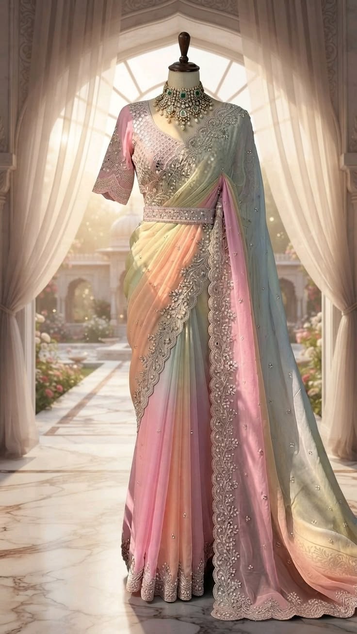 Rainbow Saree